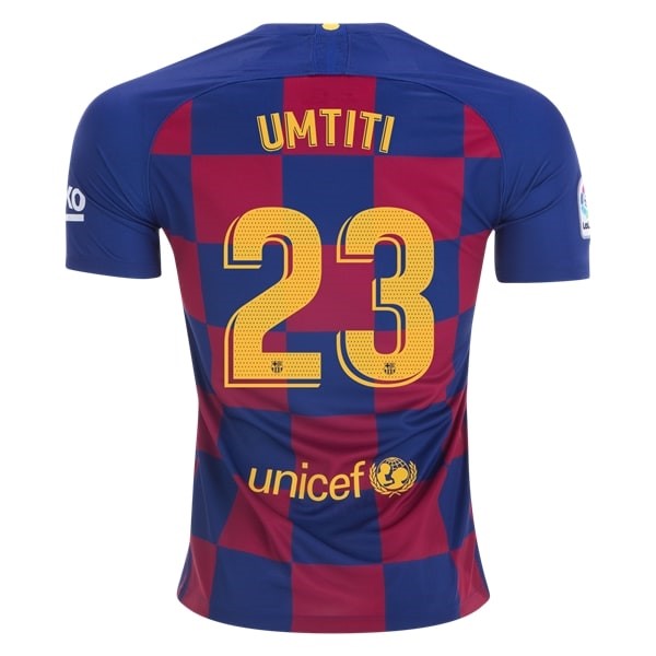 Camiseta Barcelona NO.23 Umtiti Primera 2019-2020 Azul Rojo